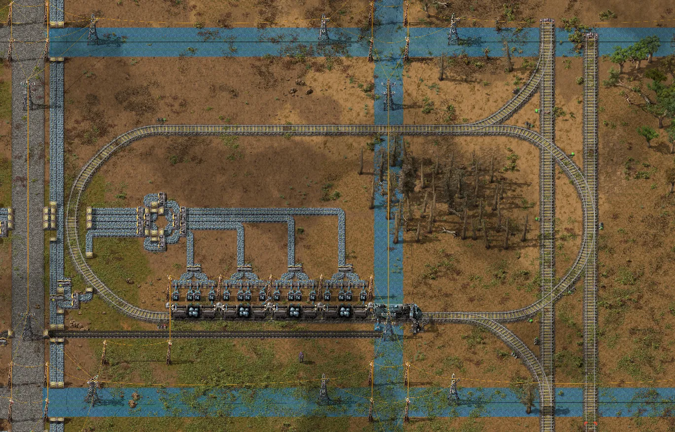 Ore unloading station